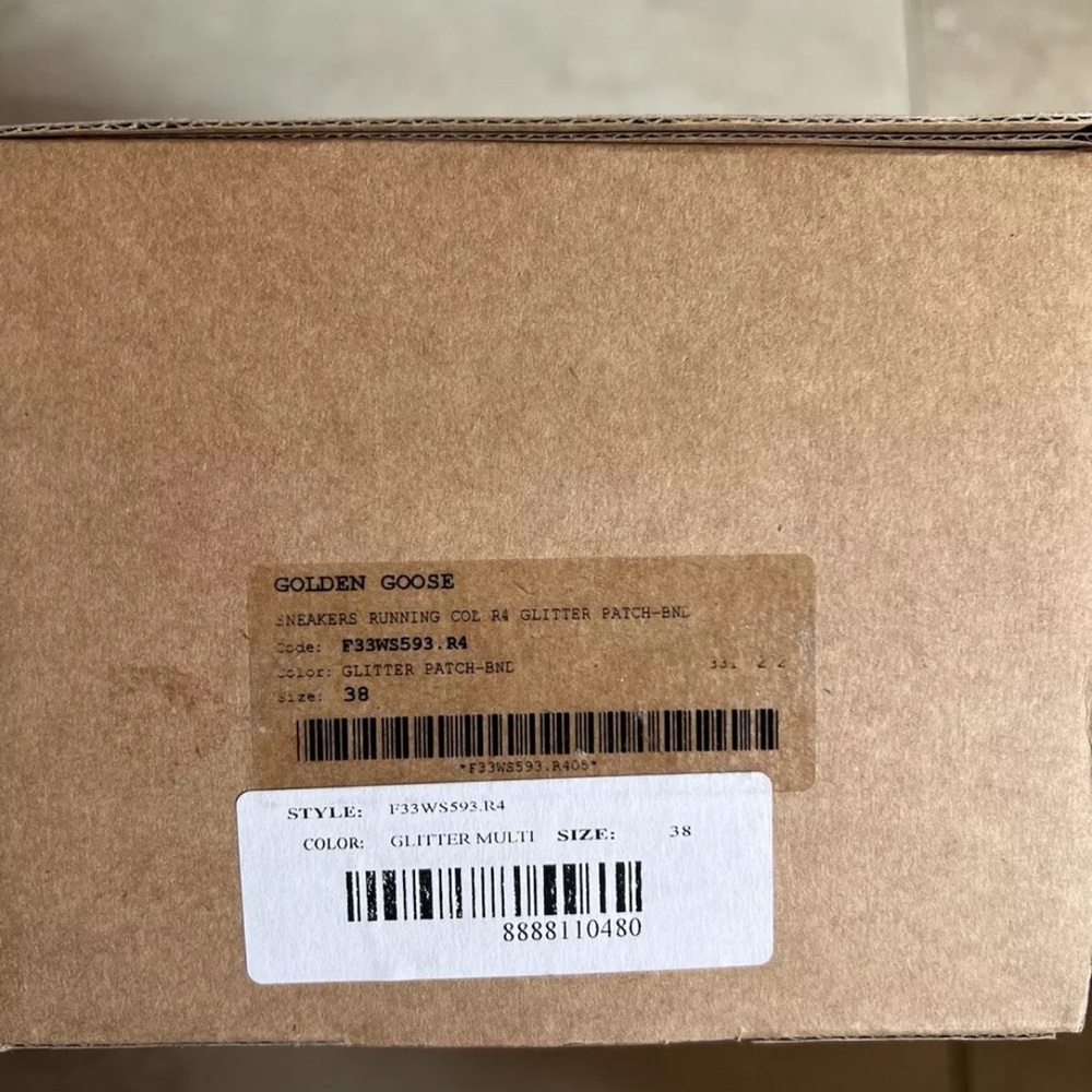 GOLDEN GOOSE GLITTER SNEAKERS Size 38 NIB - Picture 5 of 8